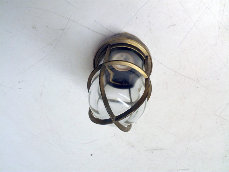 aplique techo hermetico industrial nautica metal cristal rosca e27 alt 18.5 o10 1u